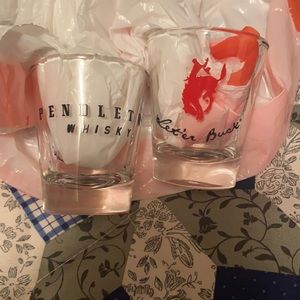 🥃 Set of 2 Pendleton Whisky Shot Glasses 🥃